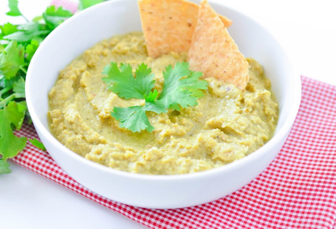 2 Ingredient Zesty Cilantro Hummus 1100