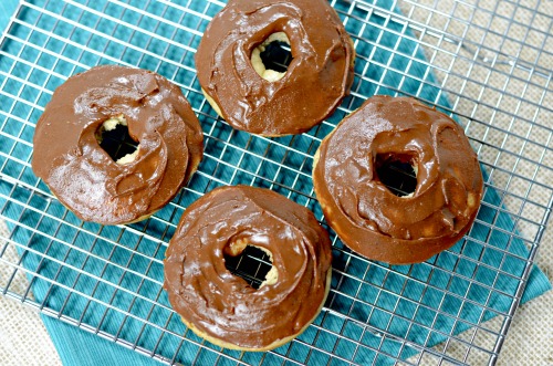 Chocolate Frosted Banana Donuts 1