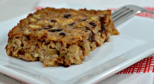 Ooey Gooey Baked Banana Chocolate Chip Oatmeal 3