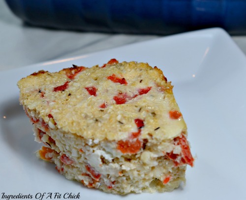 Roasted Red Pepper & Goat Cheese Cauliflower BakeRed Pepper Goat Cheese Cauliflower Bake 5