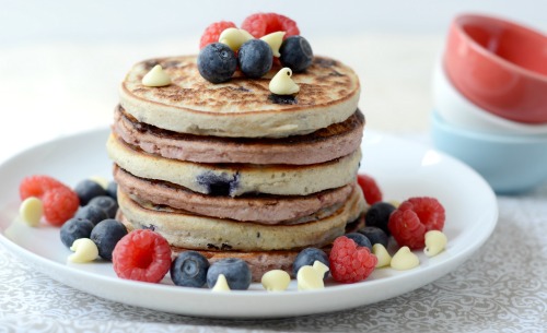Red White & Blue Protein Pancakes 1