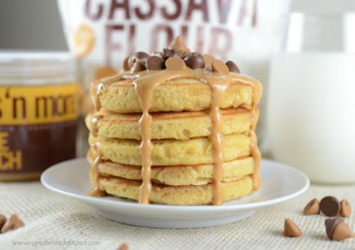 Toffee PB Chocolate Chip Pancakes - Branded