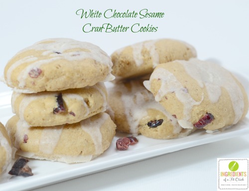 White Chocolate Sesame CranButter Cookies 1
