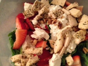 strawberry goat cheese salad 1 300x225