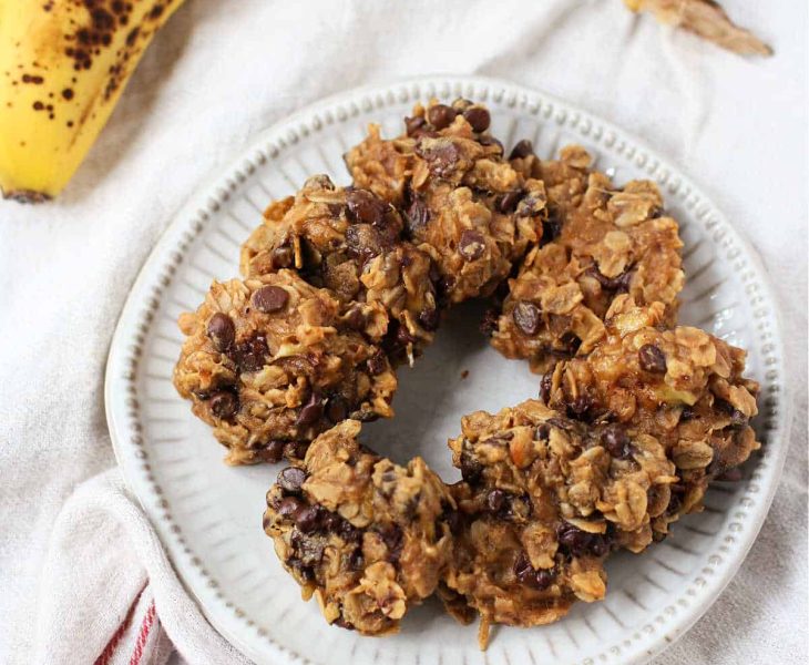 4 ingredient banana oatmeal cookies