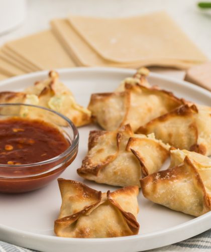 Crispy air fryer crab rangoons