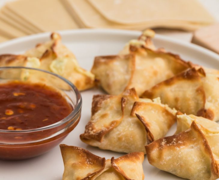 Crispy air fryer crab rangoons