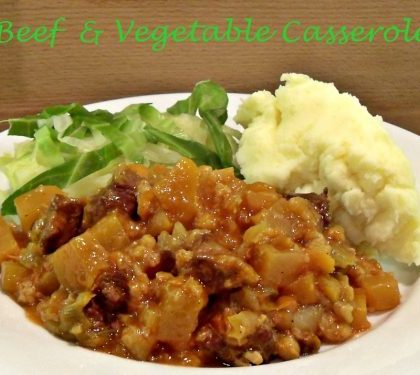 Beef and vegetable casserole recipe