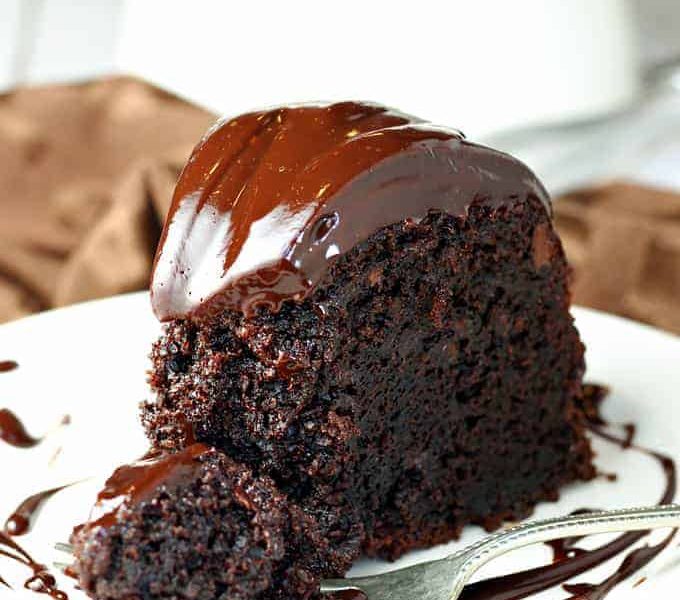 Chocolate bundt cake with cake mix