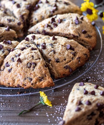 Easy banana chocolate chip scones