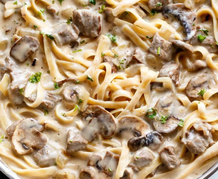 Creamy beef pasta recipe