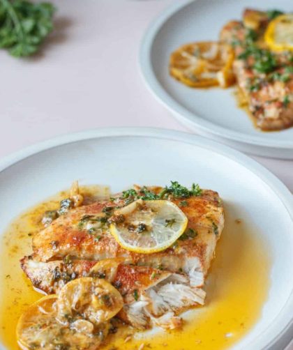 Easy barramundi with lemon butter sauce