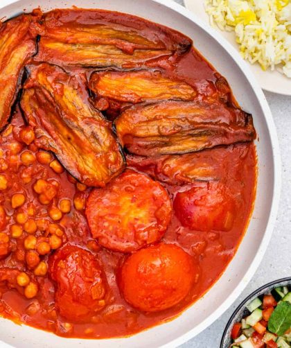 Khoresh gheymeh bademjan persian eggplant stew