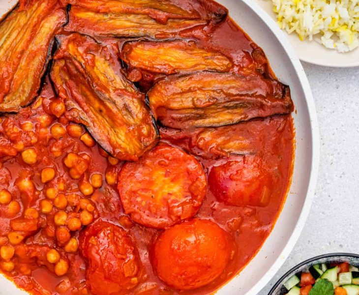 Khoresh gheymeh bademjan persian eggplant stew
