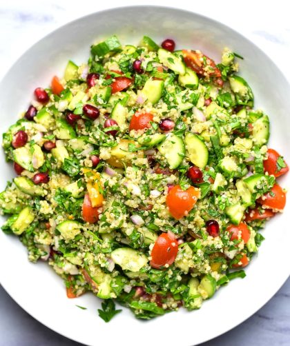 Gluten free tabouli salad easy keto tabbouleh