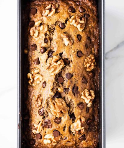 Banana bread recipe with walnuts and chocolate chips