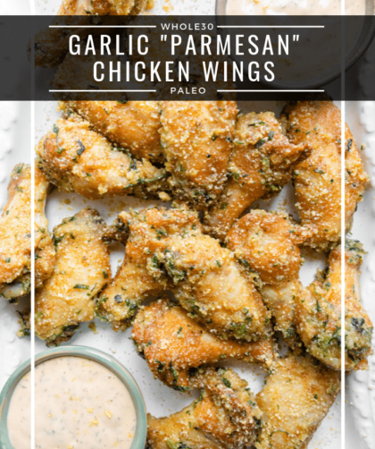 Crispy keto air fryer garlic parmesan chicken wings