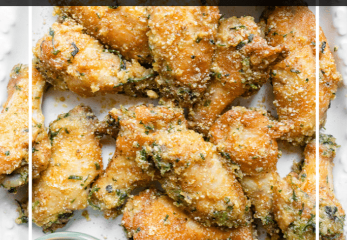 Crispy Keto Air Fryer Garlic Parmesan Chicken Wings Recipe