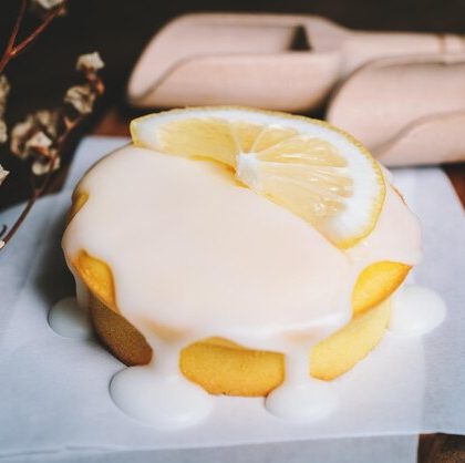 Lemon pound cake with pudding