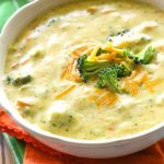 Broccoli cheddar soup with heavy cream