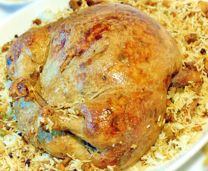 Dajaj mahshi rice stuffed chicken