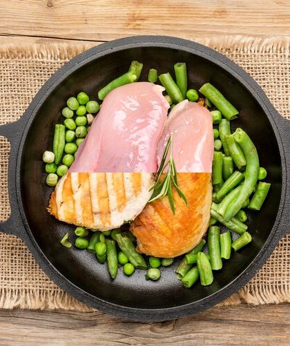 Sheet pan salmon with sweet potatoes and broccoli