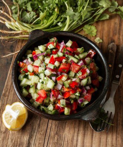 Panera tomato basil cucumber salad