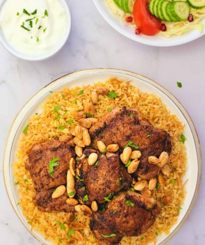 Bulgur pilaf with vermicelli and chicken