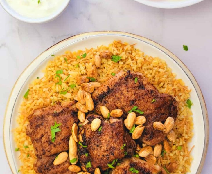 Bulgur pilaf with vermicelli and chicken