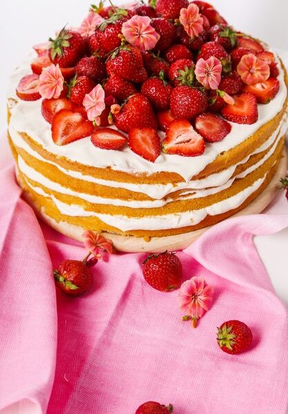 Delicious Strawberry Cream Cake Recipe for a Sweet Treat Strawberry cream cake