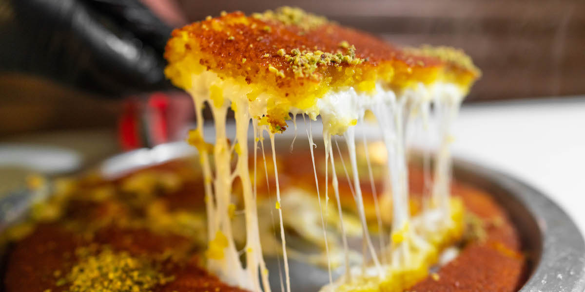 Kanafeh Grilled Cheese Sandwich - A Perfect Blend of Middle Eastern Sweetness and Savory Cheesy Goodness