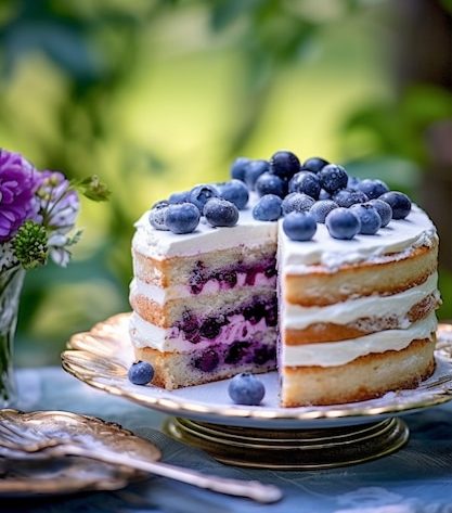 Lemon blueberry cake