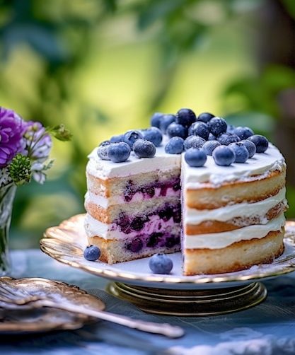 Lemon blueberry cake